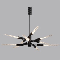 5459/28L L-VISION ODL_EX26 041 черный глянцевый/прозрачн./металл/стекло Люстра LED 28W (10*2.8W) 3000K 1260Лм KOLOS