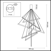 Подвесная люстра Odeon Light 3860/96L