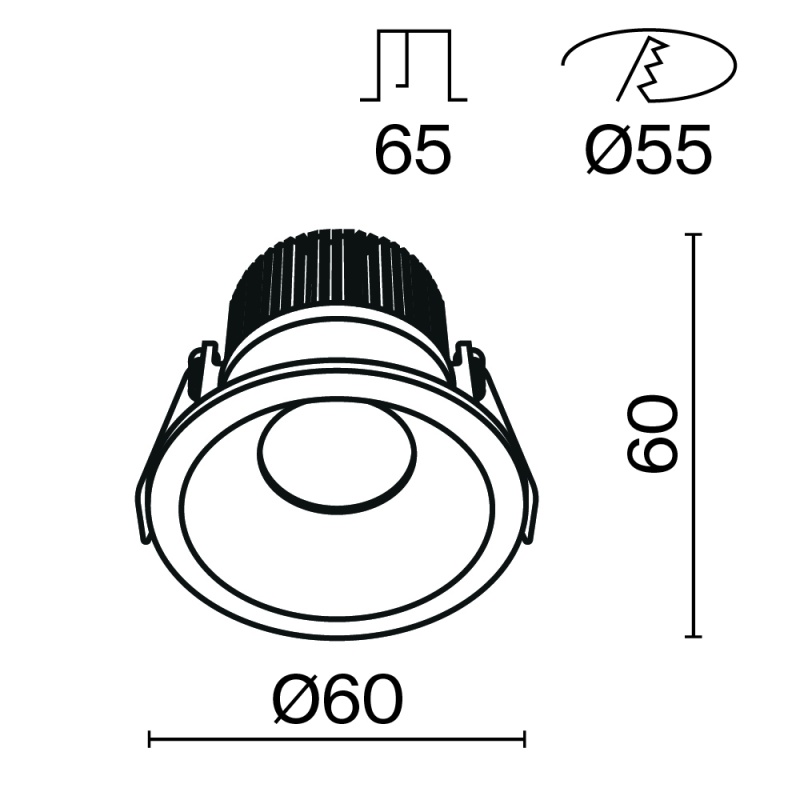 Влагозащищенный светильник Maytoni Technical DL034-01-06W3K-D-W