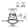 Встраиваемый светильник Technical DL057-10W3K-W