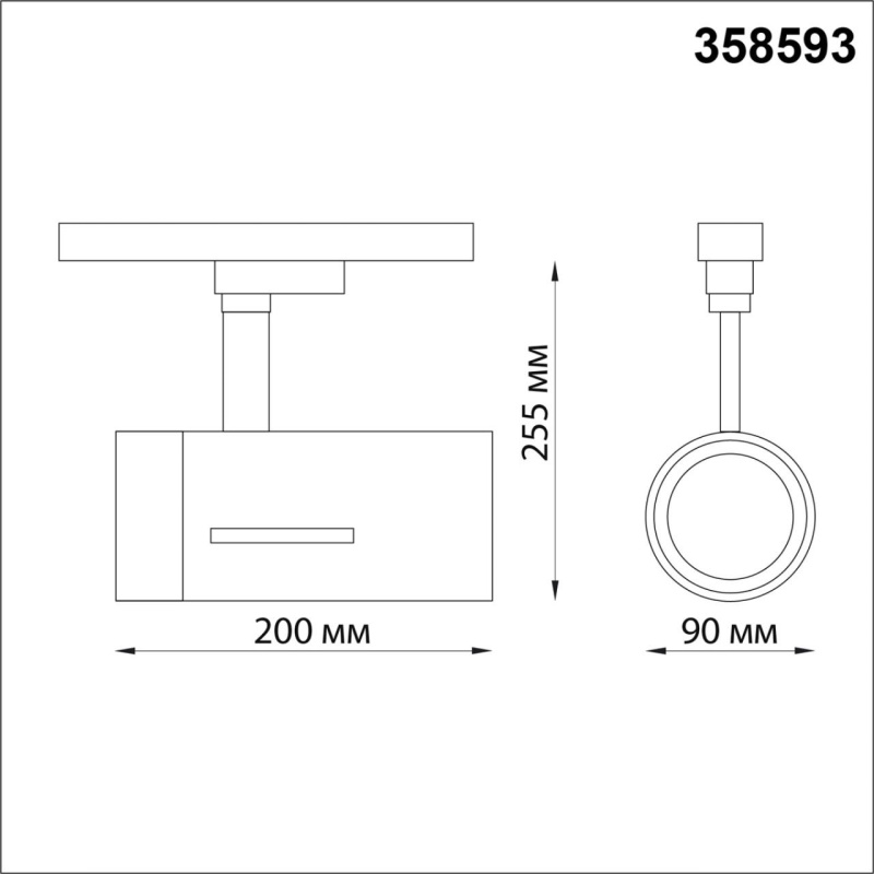 358593 PORT NT21 223 черный Светильник трековый однофазный трехжильный IP20 LED 4000K 30W 175-245V DEP