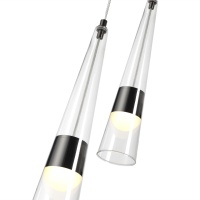 5044/24WL L-VISION ODL24 000 глянц.темн.хром/прозрачный/металл/стекло Бра LED 24W 3000K 2536Лм LUMP