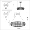 5015/30L L-VISION ODL23 587 золотой/прозрачный металл/хрусталь Люстра LED 30W 4000K 3000Лм VEKIA