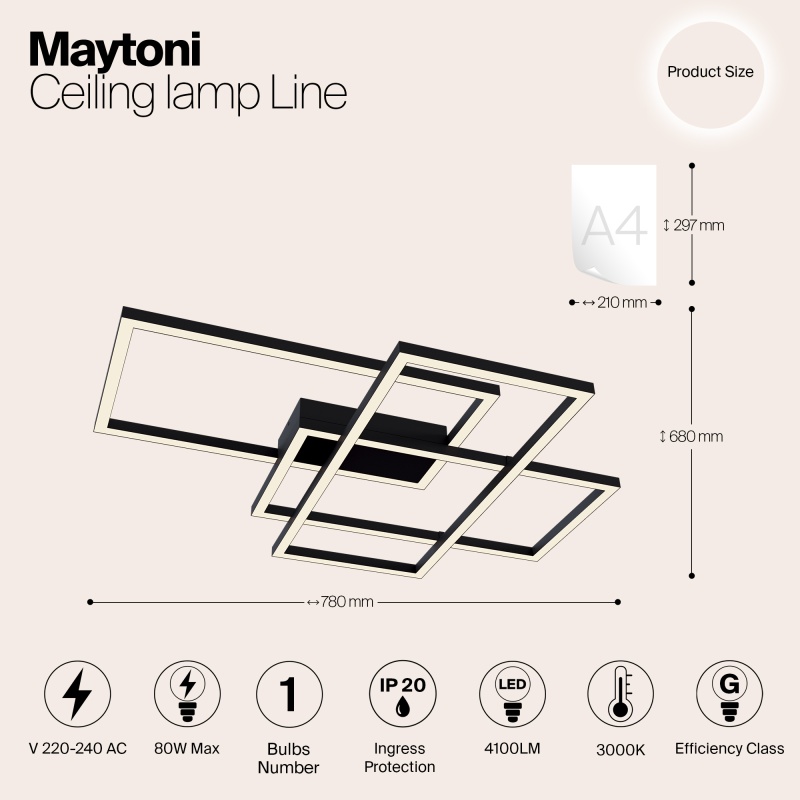 Накладной светильник Maytoni MOD015CL-L80B