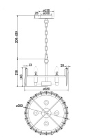 Подвесная люстра Maytoni MOD043PL-04CH