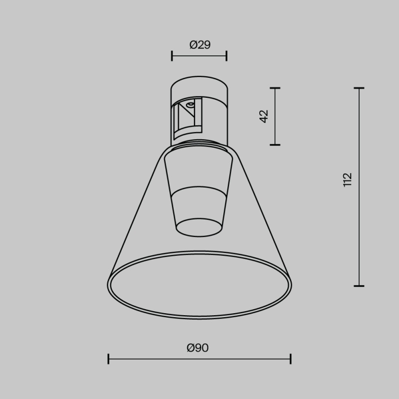 Трековый светильник Technical TR147-1-3W3K-PT