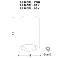Накладной светильник ARTE Lamp A1560PL-1GY
