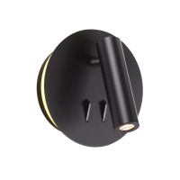3911/9WL HIGHTECH ODL20 471 черн/металл Наст-й св-к с лампой д/чтения с выкл LED 9W 3000K 220V BEAM