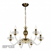 Подвесная люстра iLamp YT2049-8 GD+Cear