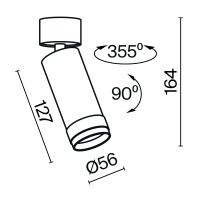 Потолочный светильник Technical C055CL-L12W4K-Z-B