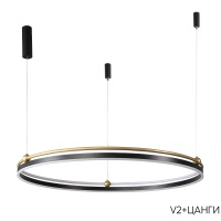 Подвесной светильник Crystal Lux FERNANDO SP88W LED BLACK/GOLD