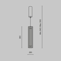 Подвесной светильник Maytoni MOD410PL-L12CH3K