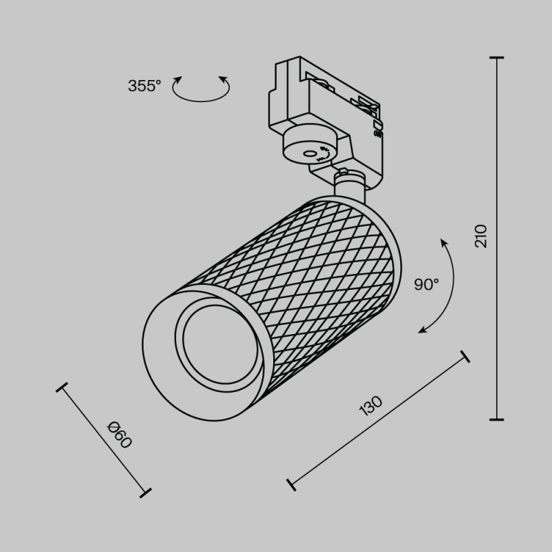 Трековый светильник Technical TR011-1-GU10-W