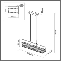 Подвесная люстра Odeon Light 5056/35LA