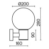 Настенный светильник (бра) Outdoor O598WL-01B