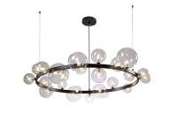 Подвесная люстра Crystal Lux AGATA SP24 V2 BLACK/TRANSPARENTE