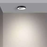 359277 OVER NT23 326 черный Светильник накладной светодиодный IP20 LED 18W 85-265V 1350Лм 3000К MIRROR