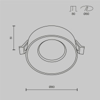 Встраиваемый светильник Technical DL046-01W