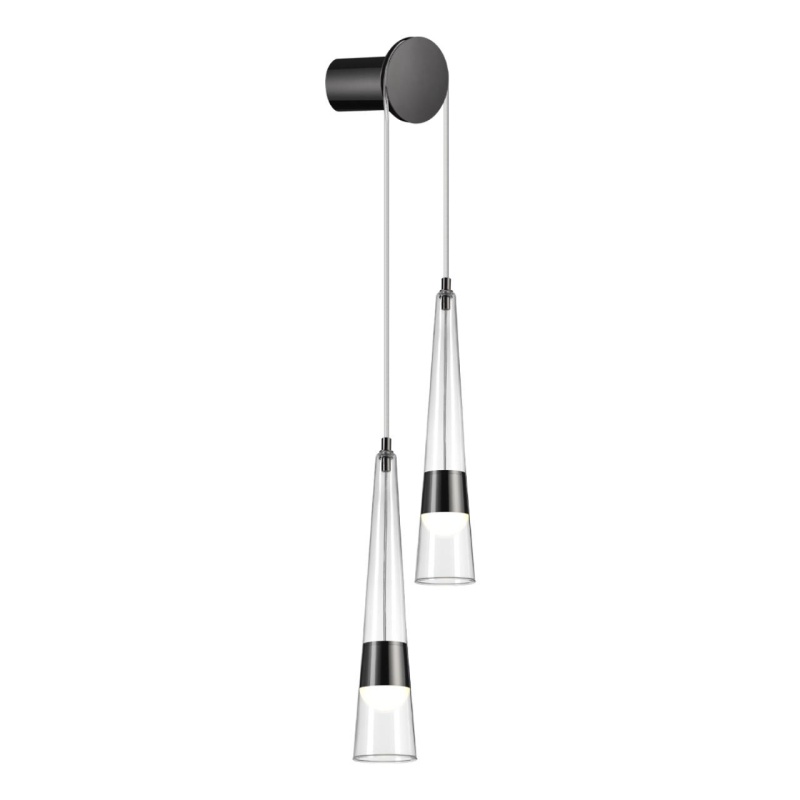 5044/24WL L-VISION ODL24 000 глянц.темн.хром/прозрачный/металл/стекло Бра LED 24W 3000K 2536Лм LUMP