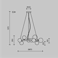 Подвесной светильник Maytoni MOD545PL-11G