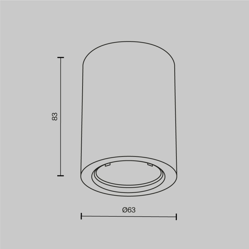Потолочный светильник Technical C001CL-GU10-W