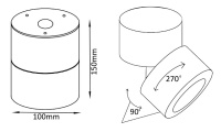 Накладной светильник Crystal Lux CLT 412C BL