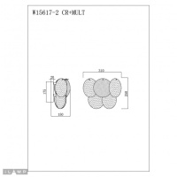 Бра iLamp W15617-2 CR+MULT