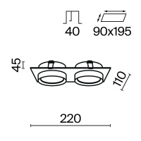 Встраиваемый светильник Technical DL086-02-GX53-SQ-W