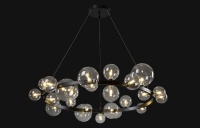 Подвесная люстра Crystal Lux AGATA SP24 V2 BLACK/TRANSPARENTE