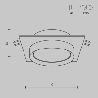 Встраиваемый светильник Technical DL086-GX53-SQ-WS