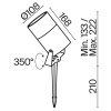Ландшафтный светильник Outdoor O050FL-L15GF3K
