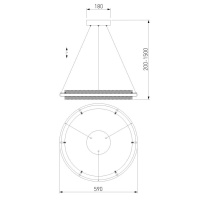 Подвесная люстра Eurosvet 90241/1 белый/ серебро Smart