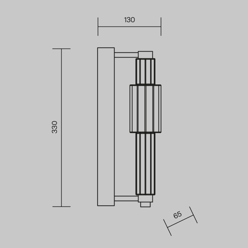 Настенный светильник (бра) Maytoni MOD308WL-L9CH3K