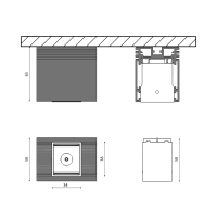 SWG PRO Светильник для трека SY черный, 2 Вт, нейтральный свет, SY-601231-BL-2-NW