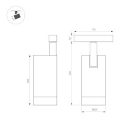 Светильник MAG-ORIENT-SPOT-R45-12W Warm3000 (BK, 24 deg, 48V, DALI)