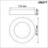 359277 OVER NT23 326 черный Светильник накладной светодиодный IP20 LED 18W 85-265V 1350Лм 3000К MIRROR