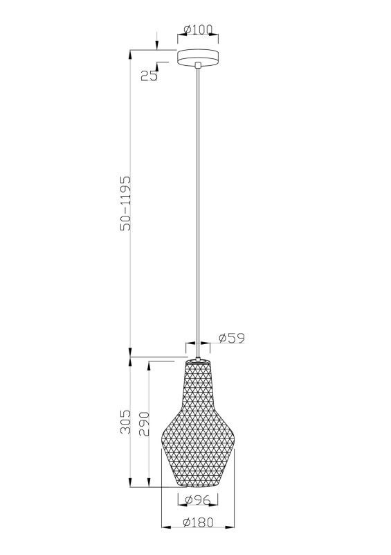 Подвесной светильник Maytoni P054PL-01B1