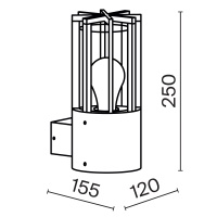 Настенный светильник (бра) Outdoor O453WL-01GF
