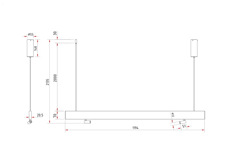 Подвесной светильник Maytoni P068PL-L27W4K