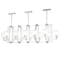Подвесная люстра Crystal Lux NICOLAS SP12 L1600 NICKEL/WHITE