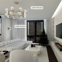 Подвесная люстра Crystal Lux LUXURY SP16 GOLD