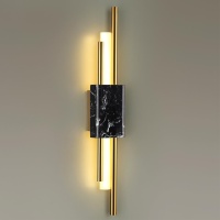 4361/10WL MIDCENT ODL23 175 черный мрамор/золотистый металл Настенный св-к IP20 LED 10W 3000K 625Лм MARMI
