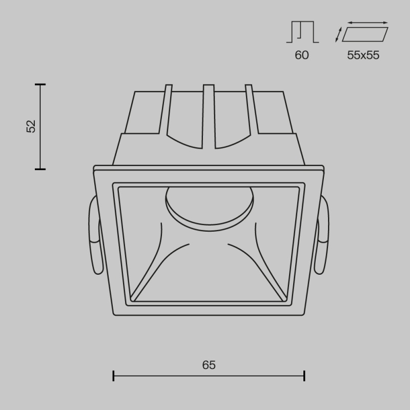 Встраиваемый светильник Technical DL043-01-10W4K-SQ-WB