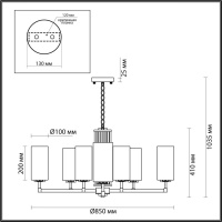 Подвесная люстра Odeon Light 4990/10