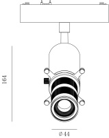 SWG PRO Светильник трековый SLIM, 48В, 10W, SL-SLIM-MSWH-10-CCT