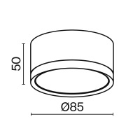 Потолочный светильник Technical C086CL-GX53-SRD-B