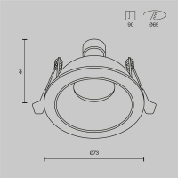 Встраиваемый светильник Technical DL126-GU10-B