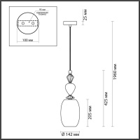 Подвесной светильник Odeon Light 4893/1B