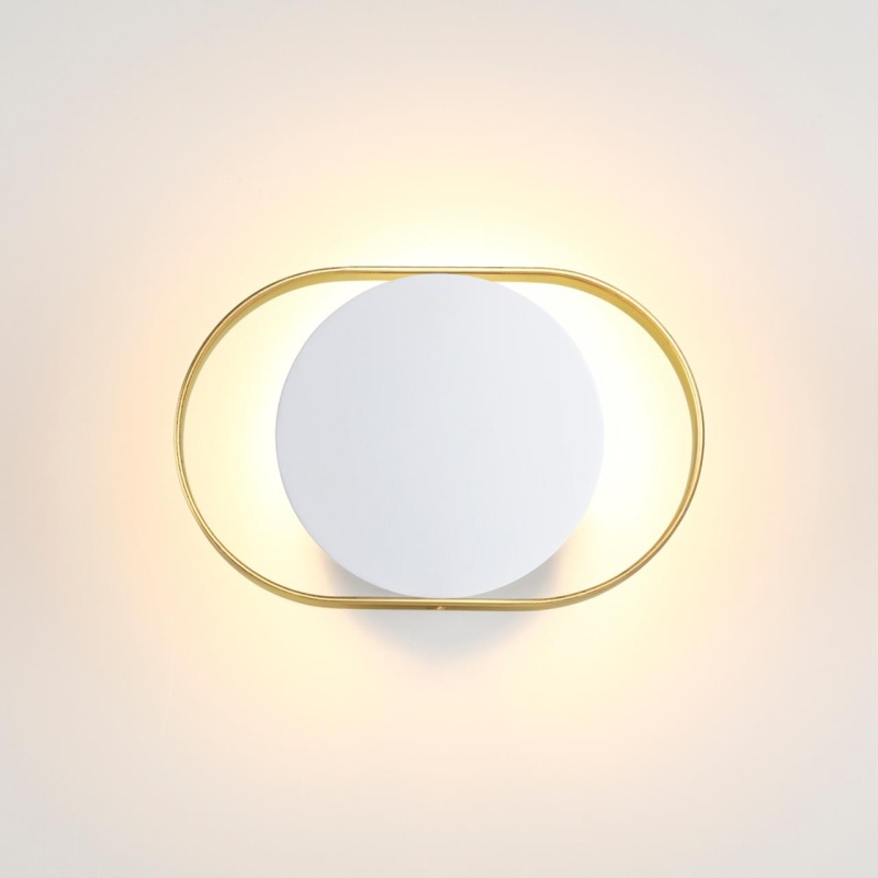 4246/7WW HIGHTECH ODL21 000 бел/золотист/металл Настенный светильник IP20 LED 7W 560Лм 3000K MONDY