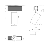 SWG PRO Светильник для трека SY черный, 20 Вт, 4000K, SY-601202-BL-20-NW